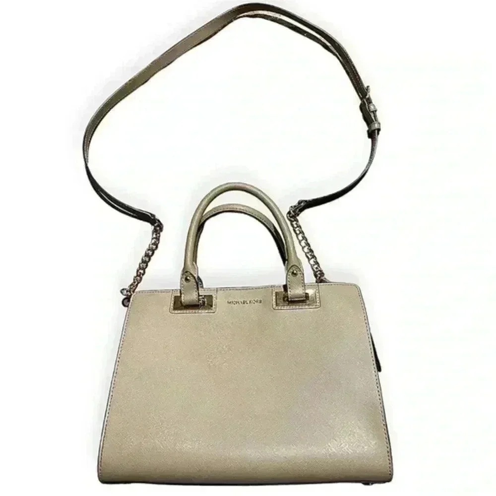 TAN MICHAEL KORS CROSSBODY SHOULDER BAG PURSE - Picture 2 of 6